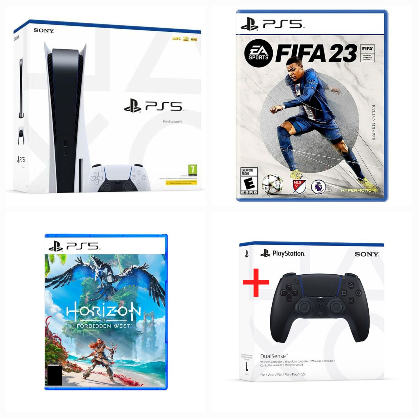 Sony Playstation PS5 -FIFA 23 + Horizon Bundle + DualSense Free Controller, PS5-266154 